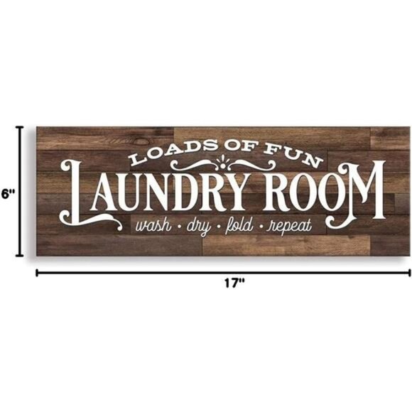 Home Vintage Laundry Room Sign Canvas Wall Art | Rustic Laundry Rules Prints - Picture 6 of 7
